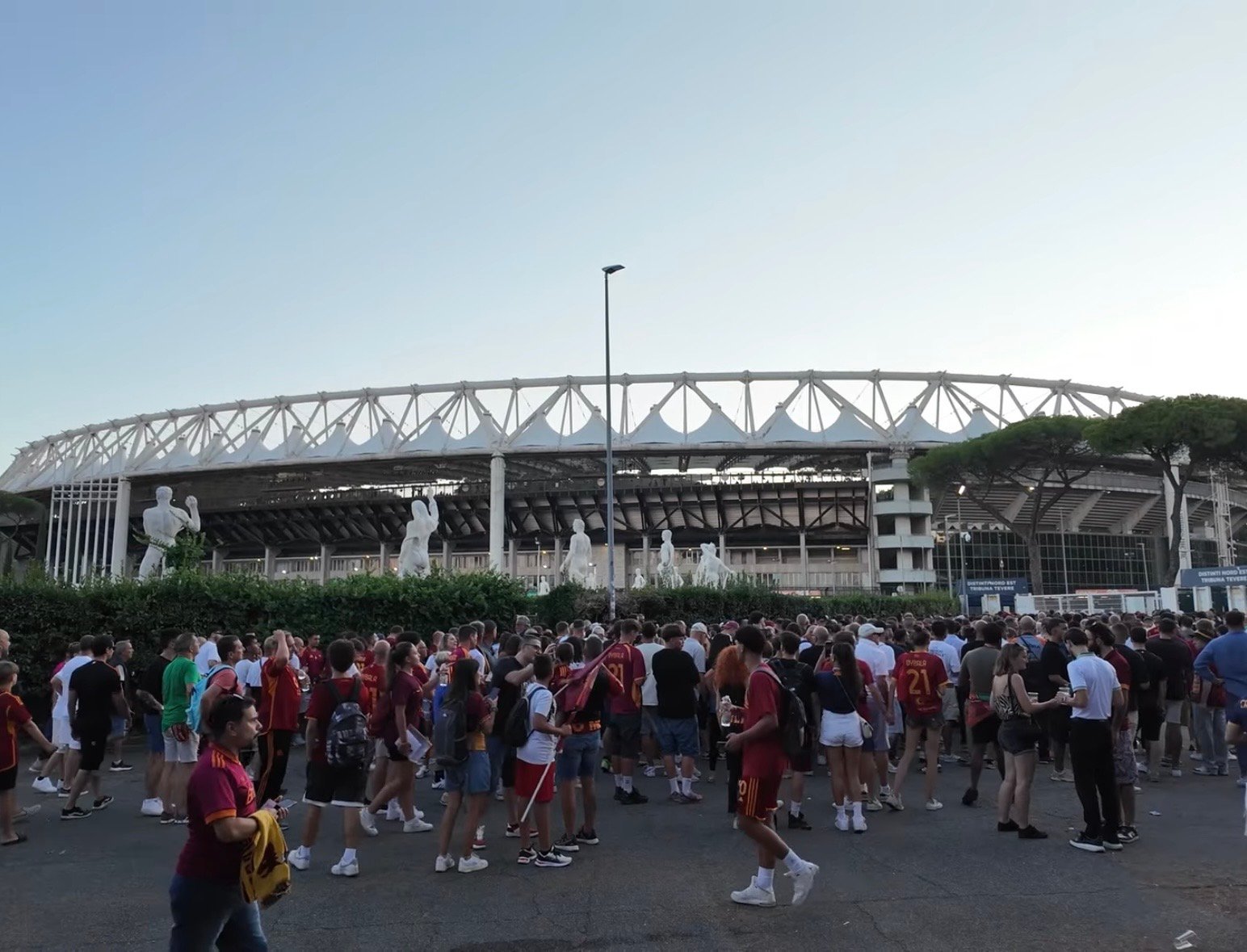Derby della Capitale atmosphere in Rome on matchday